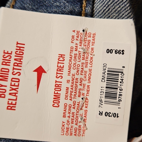 NWT Lucky Brand Boy Mid-Rise Straight Jeans - Picture 15 of 15